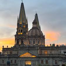 Catedral y Centro Historico de Guadalajara al atardecer